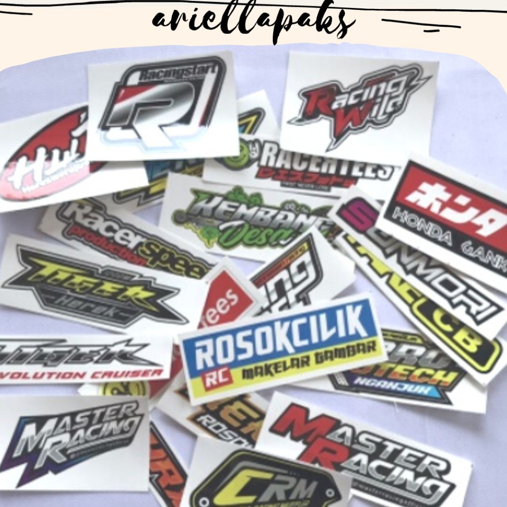 Sticker Pack Honda Gank, Stiker Rosok CIlik, Stiker Master Racing, Stiker Racertees, Stiker Racinghe