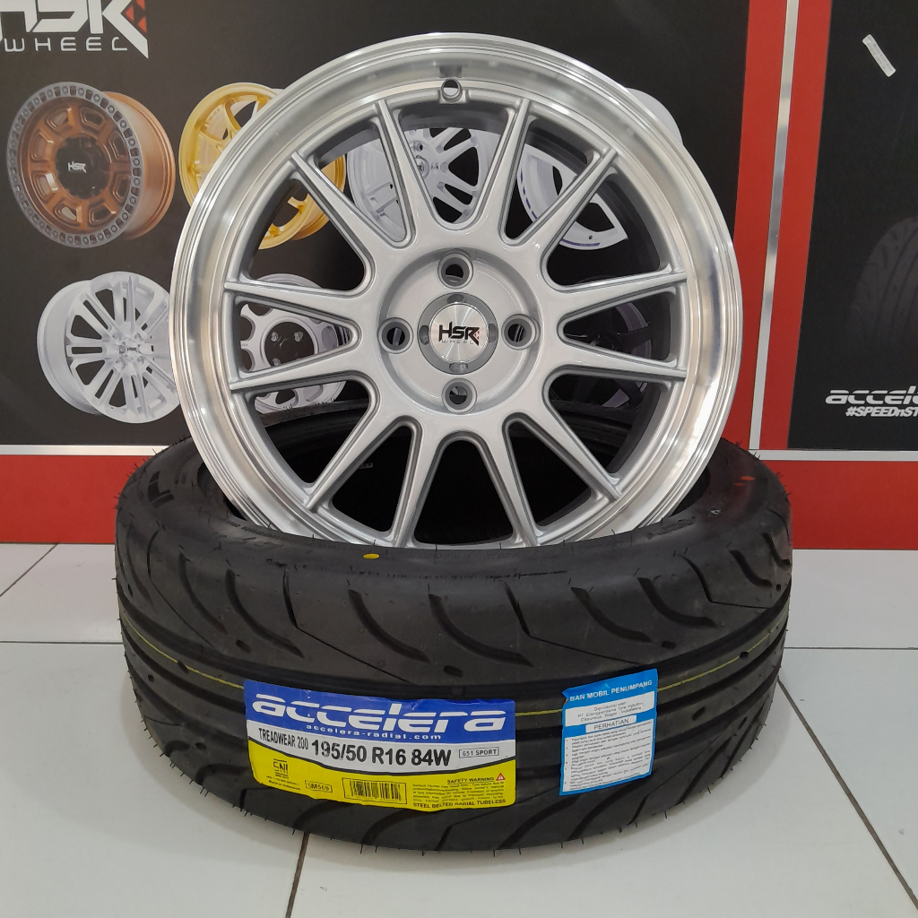 jual paket velg plus ban ring 16 mobil jazz brio yaris vios etios dll ban ukurn 195 50 ring 16 semis