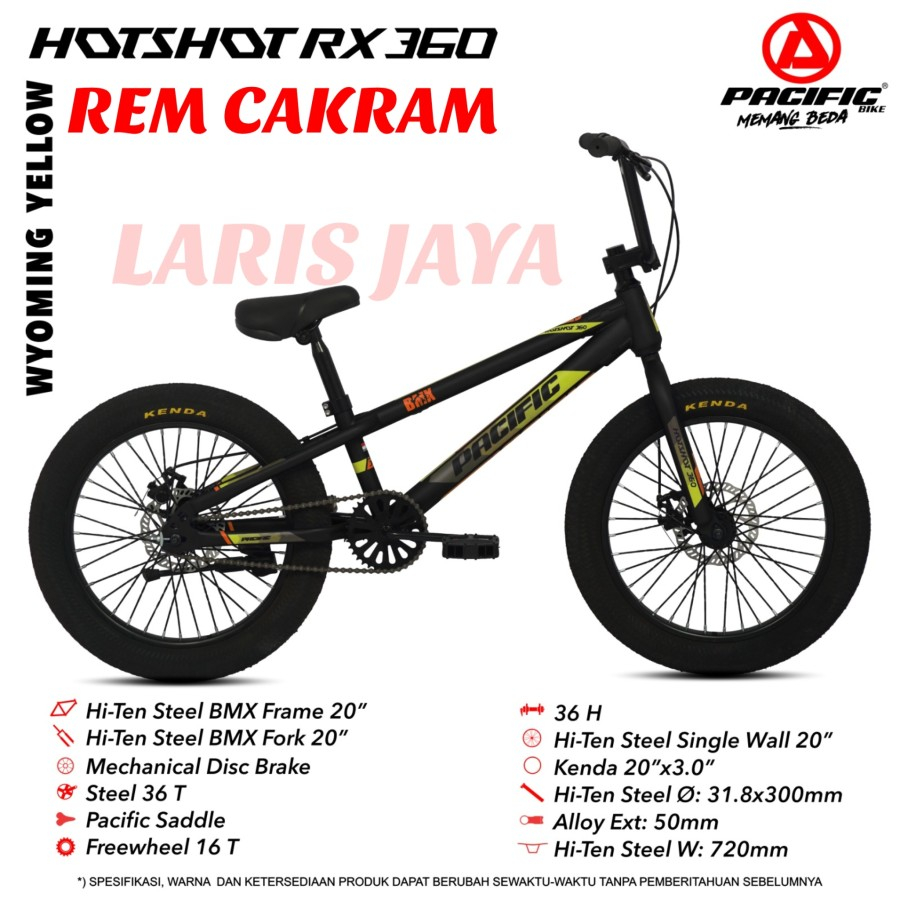 [ BONUS JALU ] Sepeda bmx pacific rem cakram BMX 20 INCH PACIFIC HOTSHOT RX 360