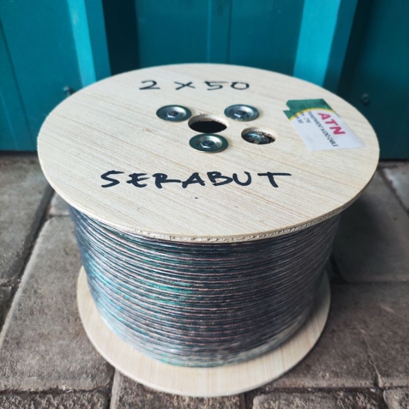 KABEL LISTRIK TRANSPARAN KABEL SERABUT 2 X 50