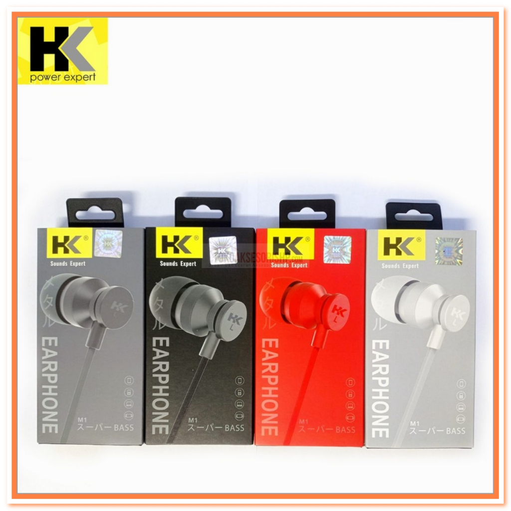HK Earphone M-1 Original Handsfree Super Bass Headset HK M1
