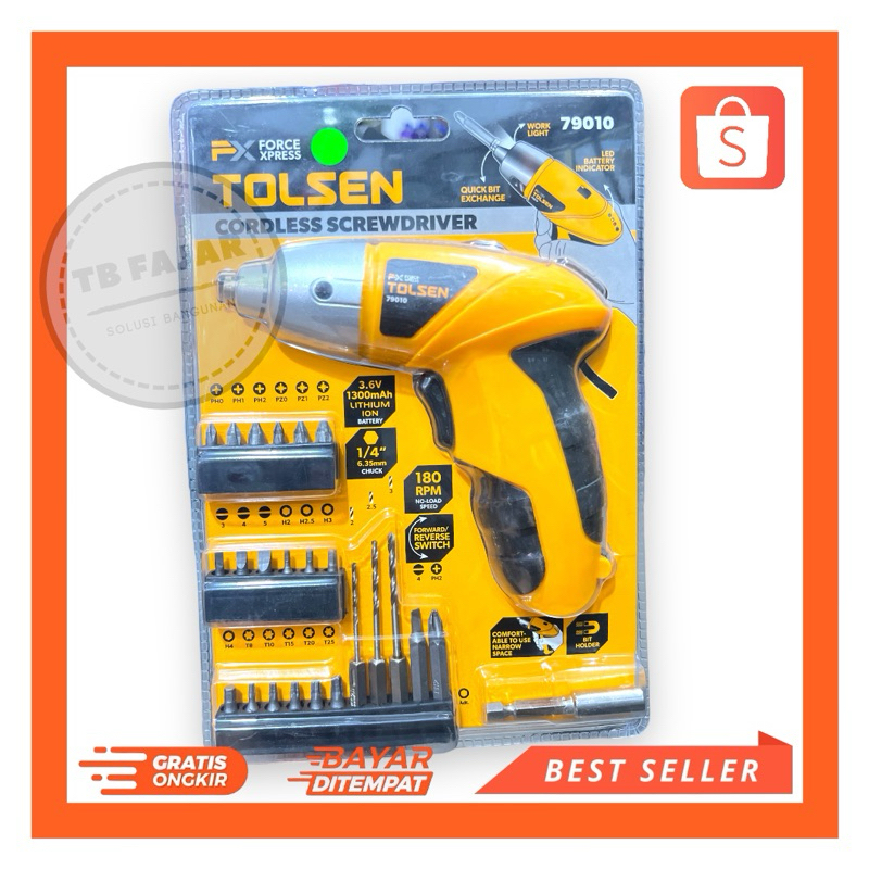 TOLSEN Mesin Bor Tangan Baterai / Charge Mini 3,6V 79010 / Cordless