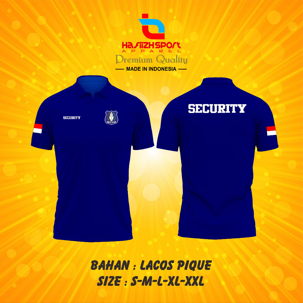 KAOS POLO KERAH SECURITY / SERAGAM SECURITY / KAOS SECURITY PREMIUM