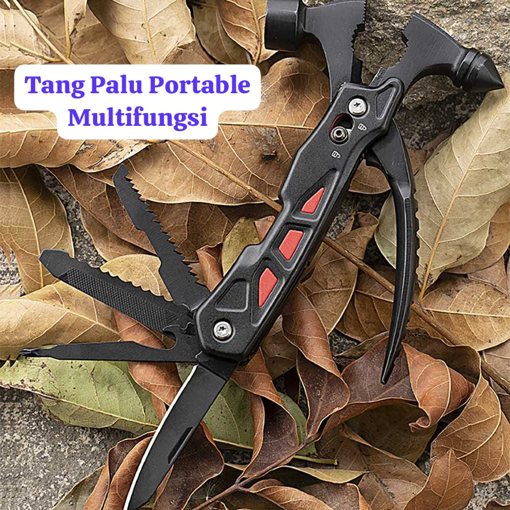 Tang Palu Multifungsi Palu Tang Obeng Multifungsi Portabel EDC Multitools 11 in 1