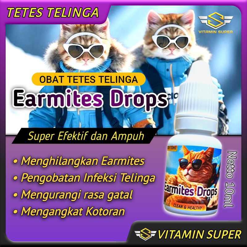 Obat Tetes Telinga Earmites Drops | Obat Kutu Telinga , Tungau, Infeksi, Gatal gatal dan Mengangkat 
