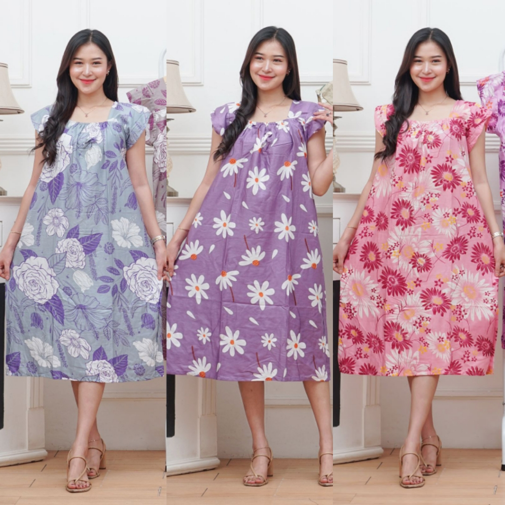 Promo Daster Monalisa Jumbo Random 100rb dapat 4 Baju Tidur Fashion Wanita Busui Daster Bumil