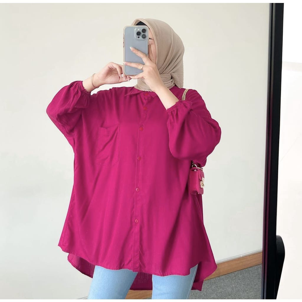 PREMIUM AIRFLOW CRINCLE Kemeja Oversize