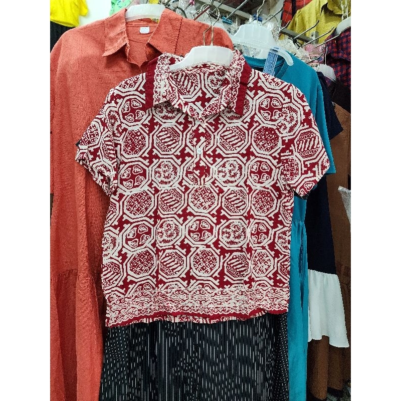 Blouse Kerah Batik Paris