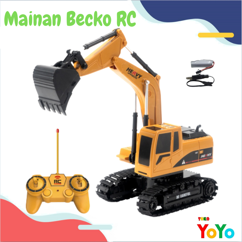 TokoYoyo Mainan Truk Excavator Remote Control Mobil Anak Beko RC Pengeruk Pasir - Mainan Seru untuk Anak-Anak