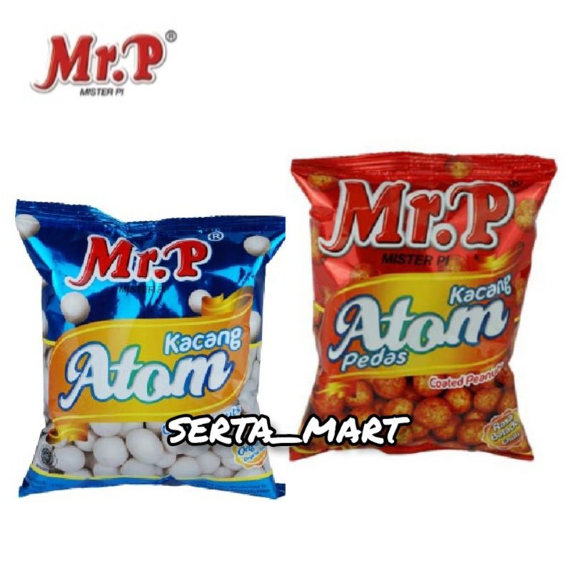 

Mr.P Kacang Atom Original 130gr / Pedas 100gr - Mister Pi Kacang / Mr. P Coated Peanuts