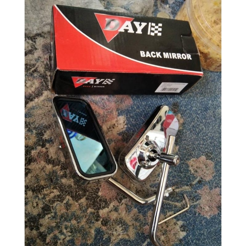 SPION DAY DAYTONA KOTAK KECIL KACA SPION IMPORR BIRU DRAT HONDA VARIASI SPION CB GL MEGAPRO TIGER