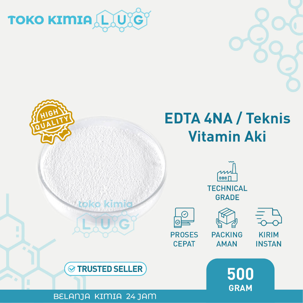 

EDTA 4NA / Vitamin Aki / EDTA Teknis 500 gram