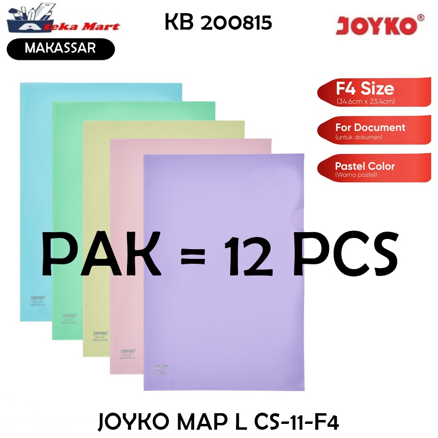 

[PAK/12PCS] JOYKO MAP L CS-11-F4/ CLEAR SLEEVES