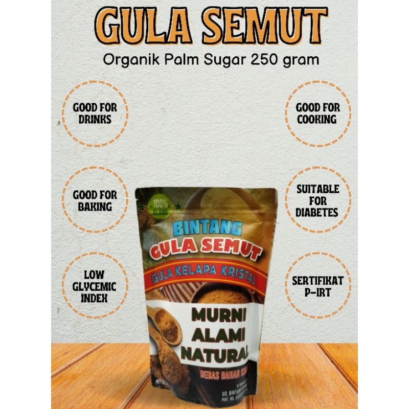 

GULA AREN SEMUT ORGANIK ASLI 100% MURNI (ORGANIK PALM SUGAR)/250 GRAM