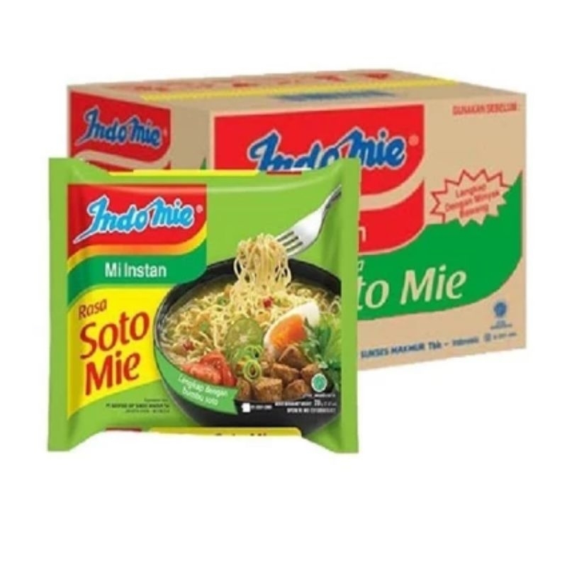 

Indomie Soto Kuah 70gr Isi 40 pcs/pcs