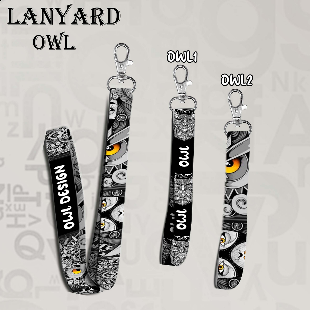 

[STRAP] LANYARD OWL Gantungan Kunci, Handphone, ID Card