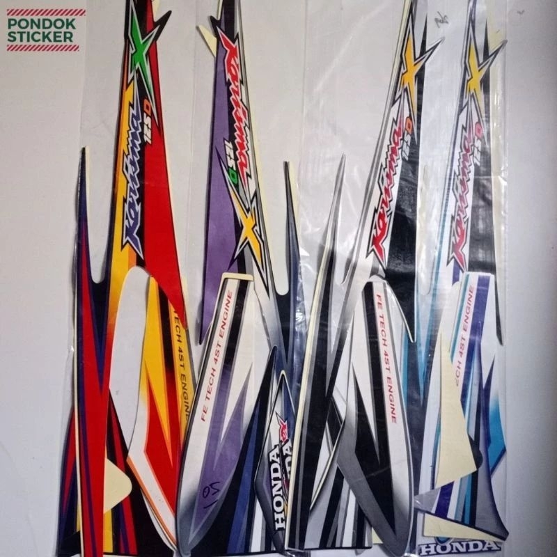 striping sticker lis Les decal polet orian standar motor Honda karisma X tahun 2005