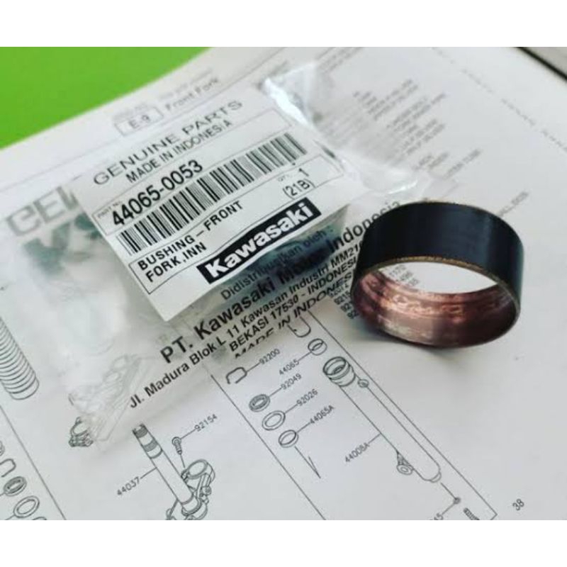BUSHING FRONT FROK DEPAN KUNINGAN RING AS SHOCK KLX S KLX L TELESKOPIK ORIGINAL