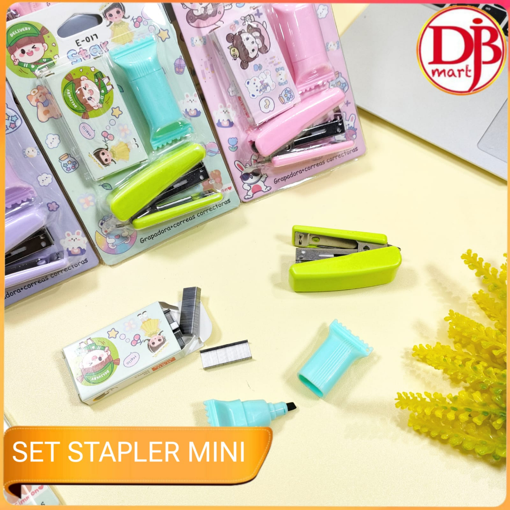 

STAPLER MINI 3IN1 KARAKTER BT21 CANDY STEPLES KECIL STAPLES MURAH MOTIF BTS CUTE FREE ISI STAPLES