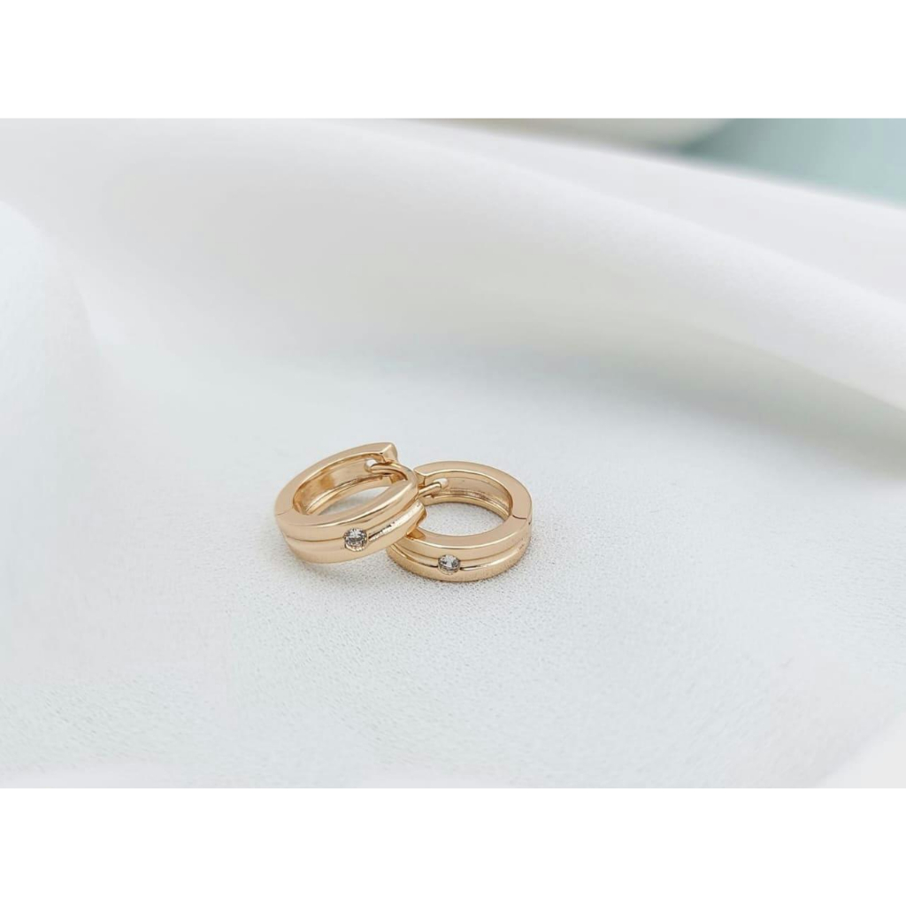 Anting xuping bulat permata simple murah