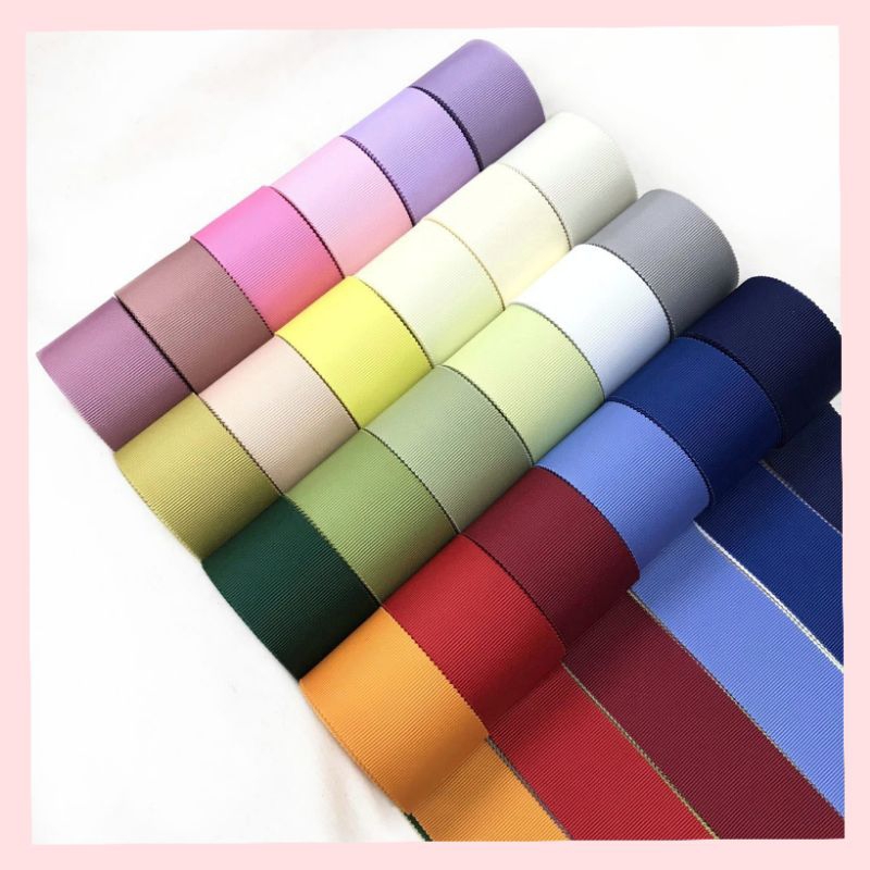 

PER 1 YARD - 3.8 CM | PITA GROSGRAIN GERIGI / PITA PINGGIRAN GERIGI / PITA GERIGI POLOS