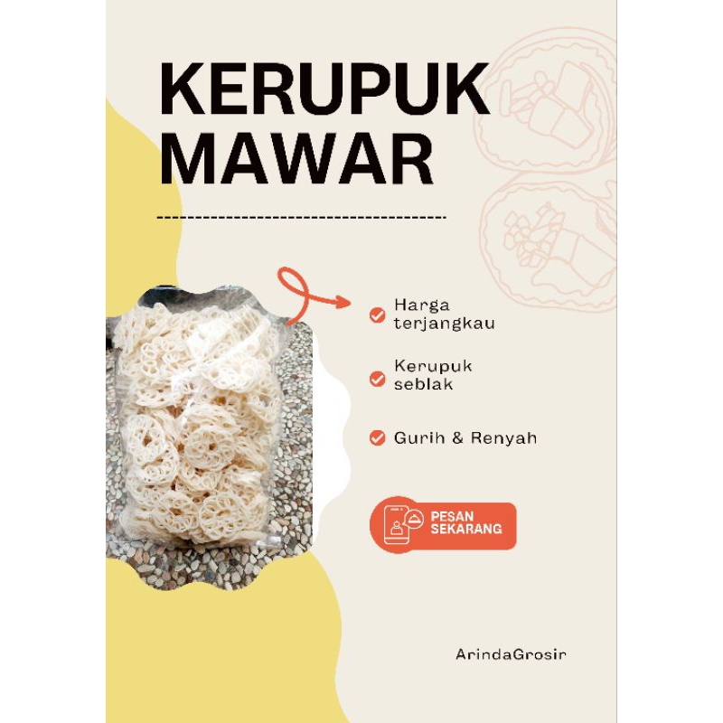 

Kerupuk Seblak/Mawar Viral 1kg Mentah/ Krupuk Seblak Mamang Rafael