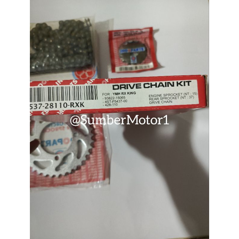 Gear set rantai / gir RX KING, RXK, RXS, YT115, CRYPTON, VEGA, VEGA R LAMA merek INDOPART