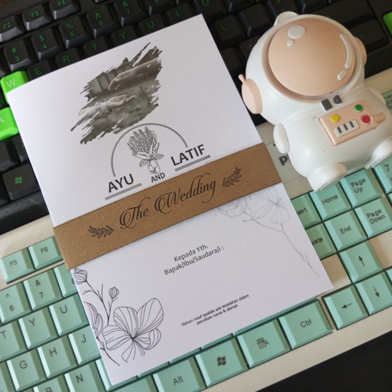 

Undangan Rustic/ Undangan Sabuk/Undangan Monocrom/Undangan Murah