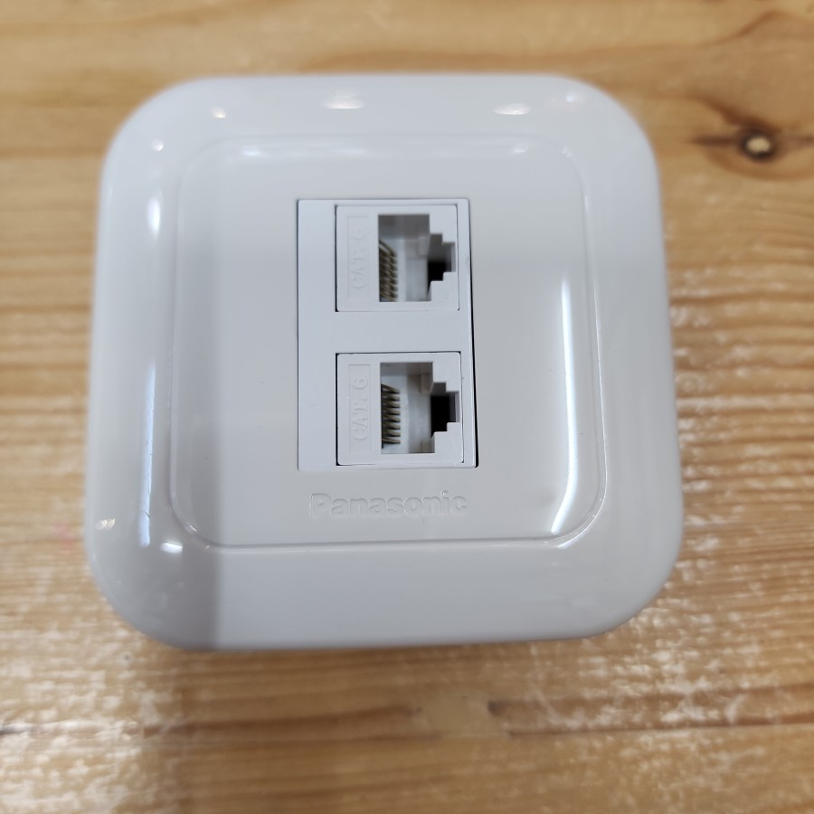 STOP KONTAK OUTLET POWER 2 DATA LAN CAT6 SERI FRAME