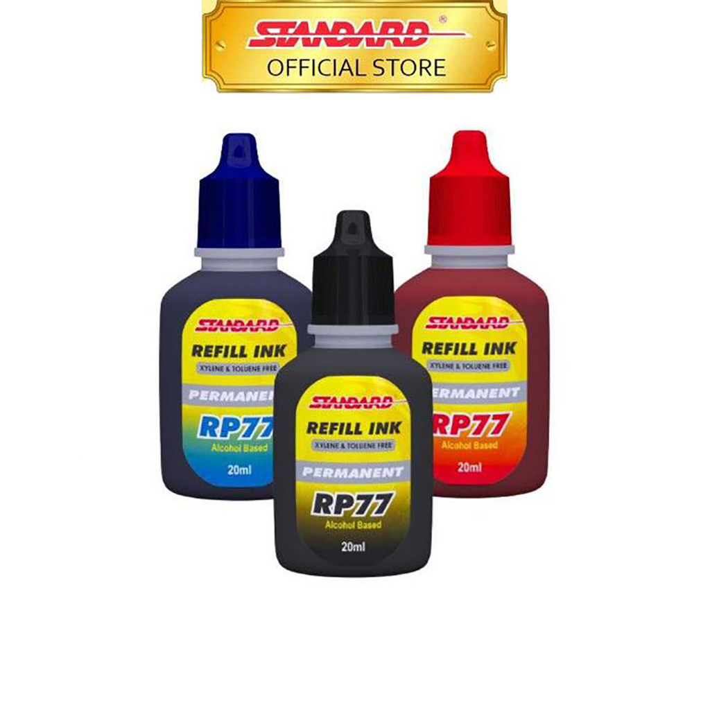 

REFILL/Isi Ulang Tinta Spidol Permanent Standard P77 / RP-77 Spidol Marker Standard