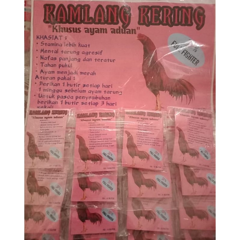 kamlang kering, kamlang ayam, kamlang isi 20 saset