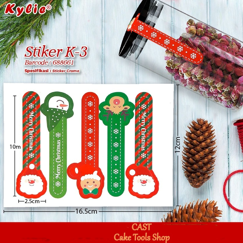 

Stiker Natal Christmas Segel Toples Jar Box Cookies