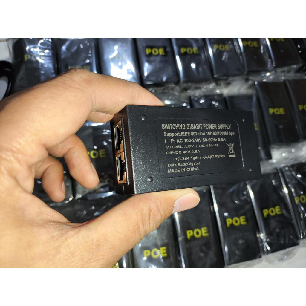GIGABIT POE INJECTOR 48V 0.5A - 24WATT POE