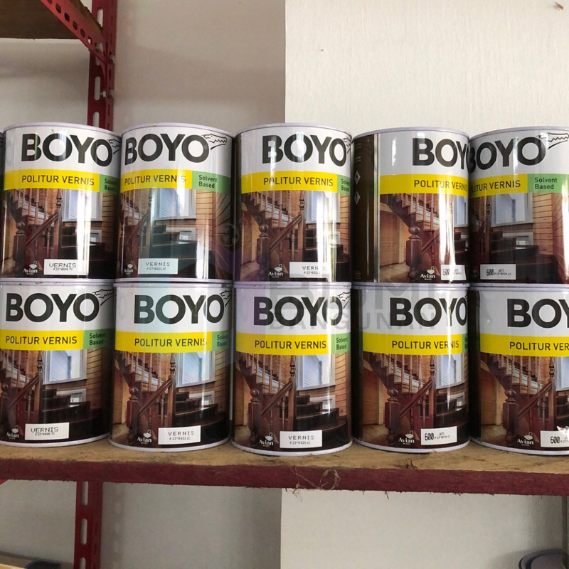 Cat Kayu Politur Plitur Boyo Vernish Solvent Base 1 Liter