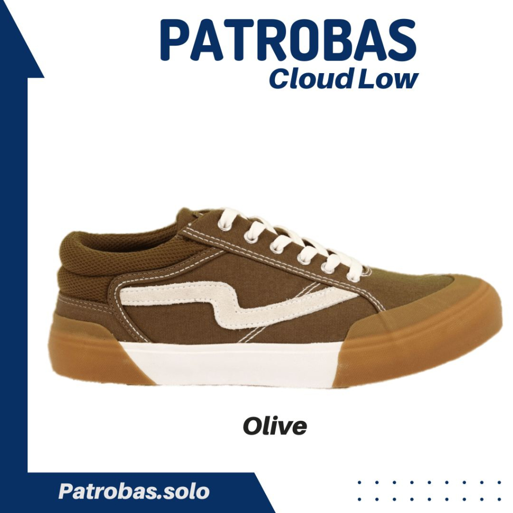 Patrobas Cloud Low Olive Original Sepatu Sneakers Casual Shoes Pria Wanita Petrobas