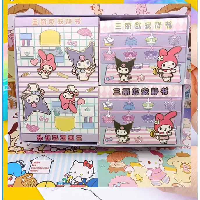 

Stiker Quiet Book Aesthetic DIY Buku Edukasi Puzzle House Decoration Sanrio Kuromi My melody Chinamorol Pocha Hellokitty / Sticker Buku dekorasi rumah sanrio