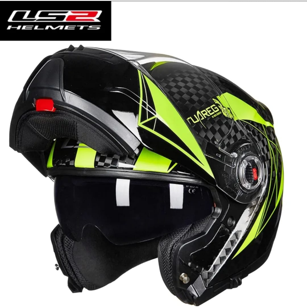 Helm Carbon Fiber LS2 Modular Tuareg FF-394 Super Ringan