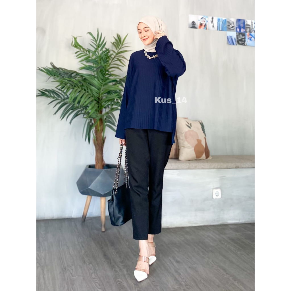 Oversize knit hornet / Atasan tunik knit hornet ld 120 / Tunik Polos Knit