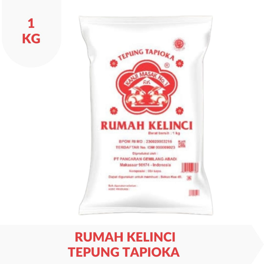 

Rumah Kelinci Tepung Tapioka 1 Kg