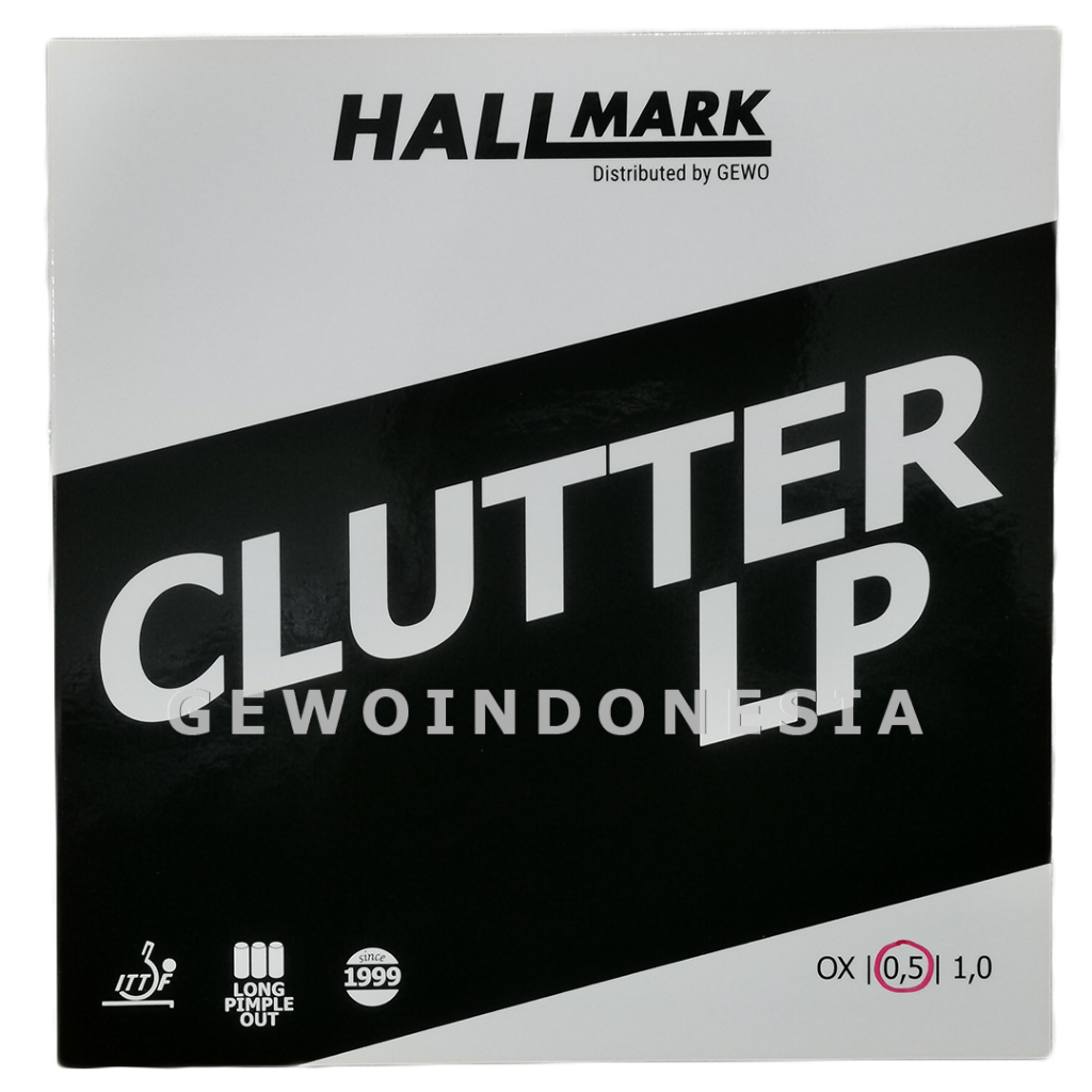 Hallmark Clutter LP - Karet Tenis Meja Pingpong Long Pips Rubber Bet Bat Bintik Panjang Defensive Al