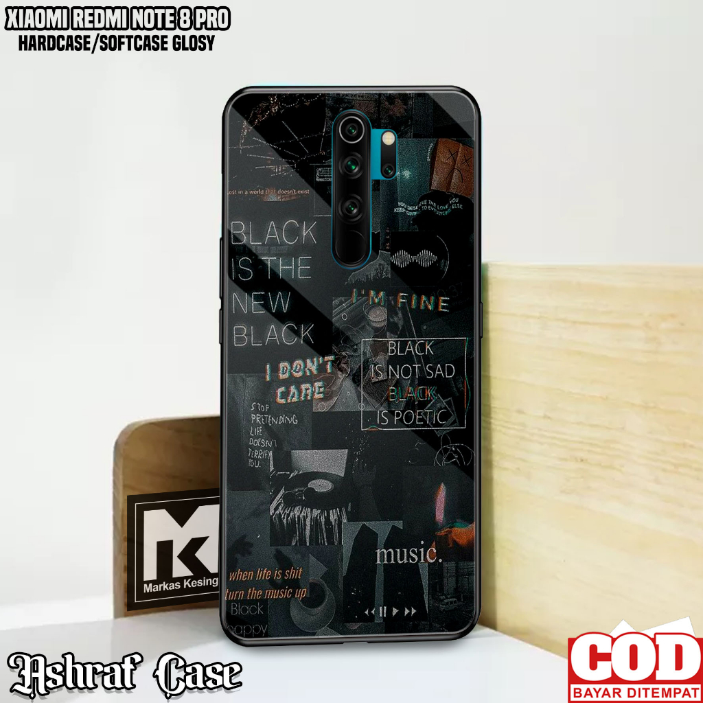 Case Xiaomi Redmi Note 8 Pro - Casing Xiaomi Redmi Note 8 Pro ( AESTH ) Softcase Glass - Silikon Xia