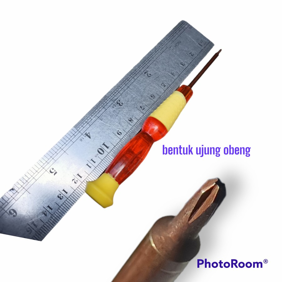 OBENG + KECIL PAJANGAN 12CM OBENG GAGANG ORANGE MURAH OBENG JAM TANGAN