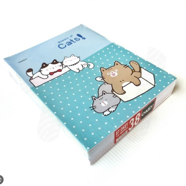 

mh Buku Tulis KIKY Isi 10 Buku / Buku Tulis Sekolah OKEY 38 Lembar