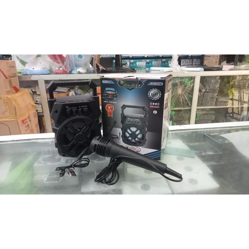 SPEAKER BLUETOOTH JINLONG JL1803AB MP3 FREE MICROPHONE KABEL JINLONG 1803AB SPEKER MINI PORTABLE 180