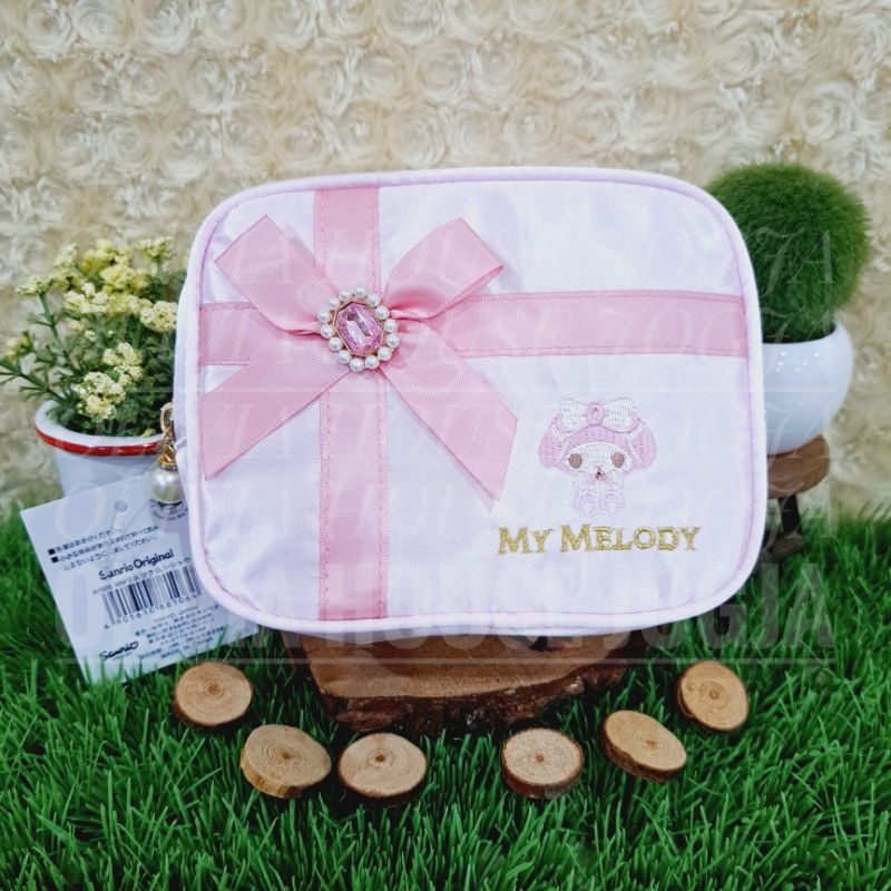 Pouch Storange My Melody Satin Pink Pouch Make Up My Melody Pita Satin Diamond Pearl Pouch My Melody
