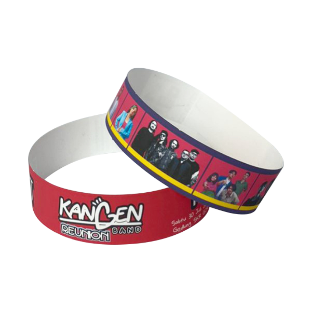 Tiket Gelang Bahan Yupo/LMO Anti Air - Gelang Kertas Wahana / Konser MURAH