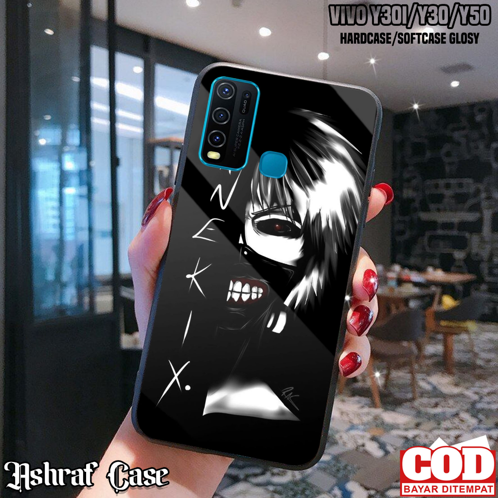Case Hp Vivo Y30i / Y30 / Y50 - Casing Hp Vivo Y30 / Y30i / Y50 ( KEN ) Softcase Glass Kaca - Kondom