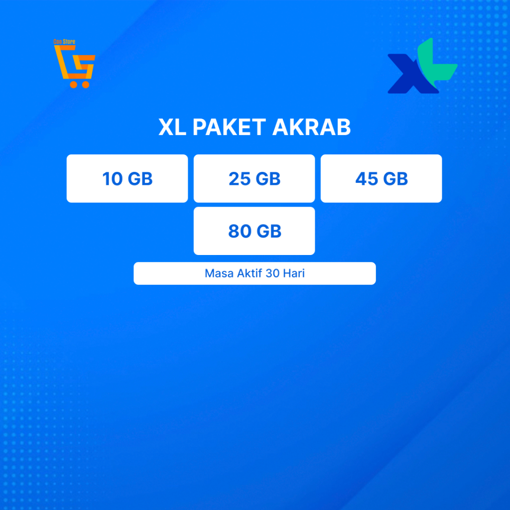 (2) Paket Data XL Akrab Kuota XL Paket Akrab Termurah by coostore