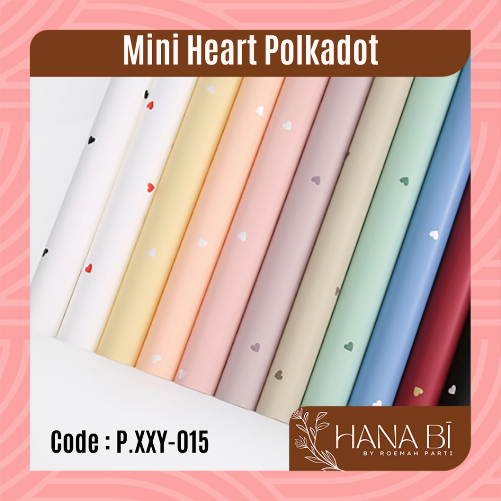 

20 Lembar Cellophane Mini Heart Ori Sinowrap Buket Bunga Korean Kertas Waterproof Flower Wrapping Paper Calor Kado P.XXY-015