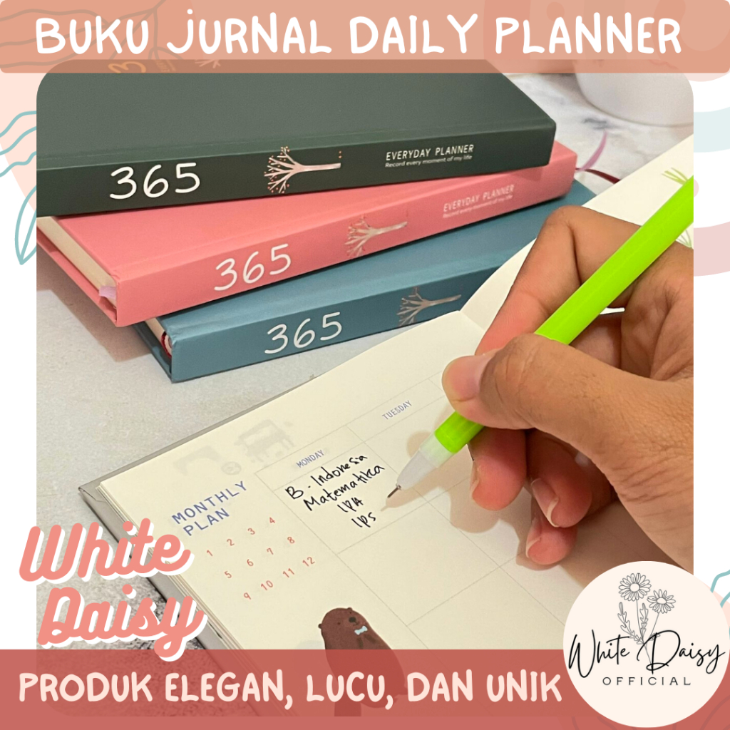 

Buku jurnal daily planner 365 everyday setiap hari to do list task